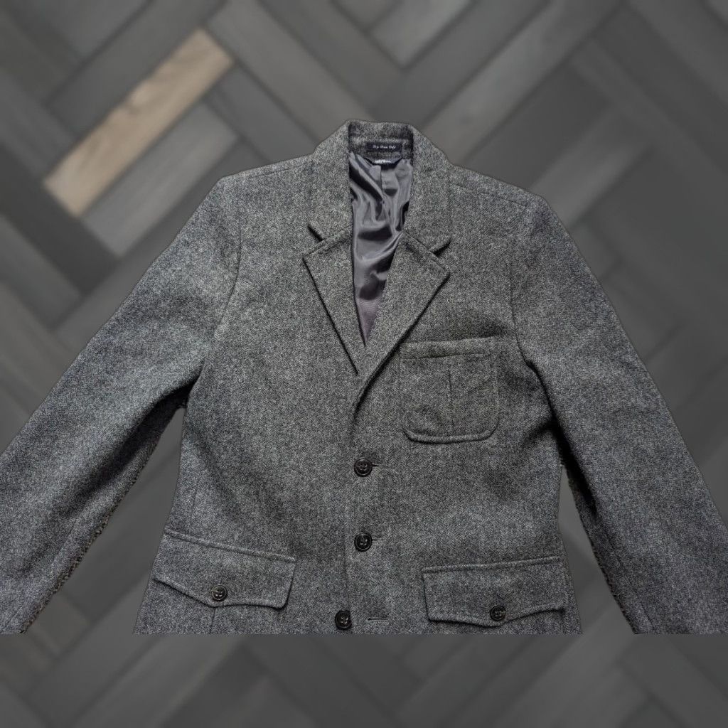 Vintage VINTAGE LL Bean blazer Tweed gray 38R Wool Donegal Single-Breasted Notch Lapel Mens Blazer Size 38R - 1 Thumbnail