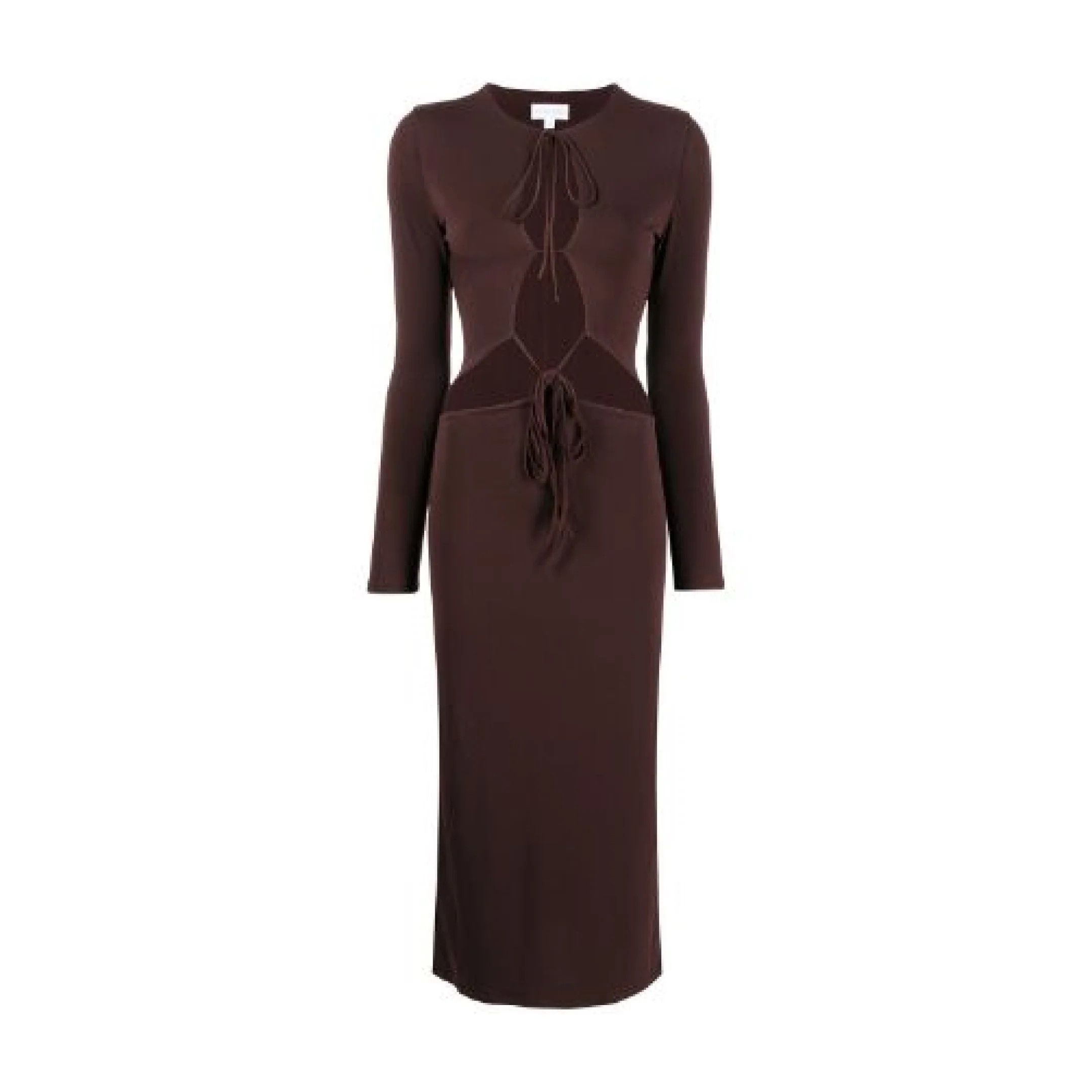 image of Aya Muse O1Mle0424 Perugia Dress In Brown, Women's (Size Large)