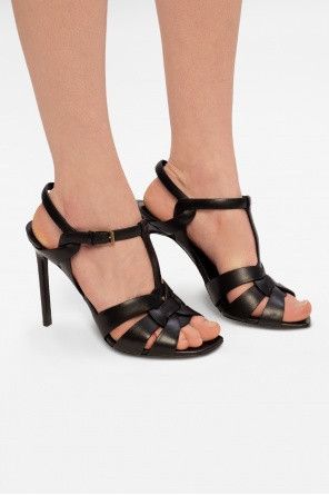Saint Laurent Paris o1bcso1str1124 Tribute Sandals in Black Size US 5 / IT 35 - 6 Thumbnail