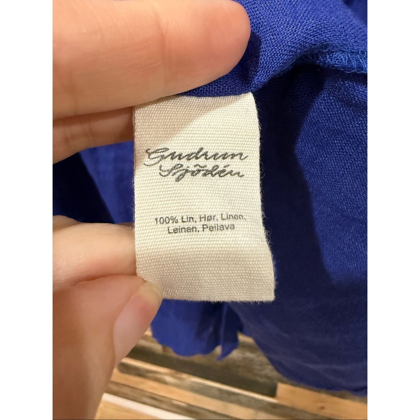 Guru Gudrun Sjoden blue linen top blouse tunic lagenlook size Sma Size S / US 4 / IT 40 - 4 Thumbnail