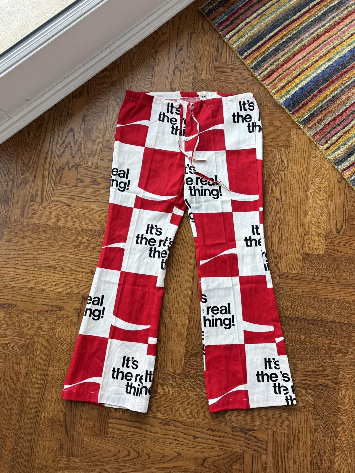 Coca Cola × Vintage 1970s Coca-Cola Trousers True Vintage Checker Plaid Flared Size US 36 / EU 52 - 16 Thumbnail