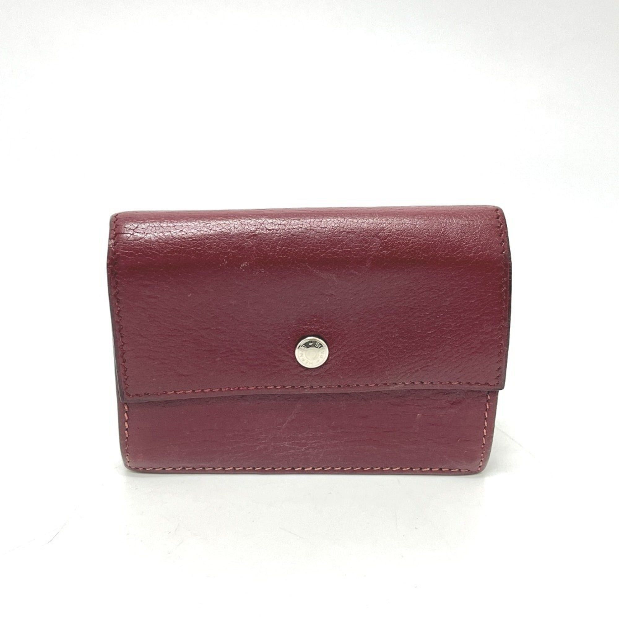 Hermes Hermes Sellier Business Card Holder, Leather, Women's, Rouge H, Silver Hardware Size ONE SIZE - 1 Thumbnail