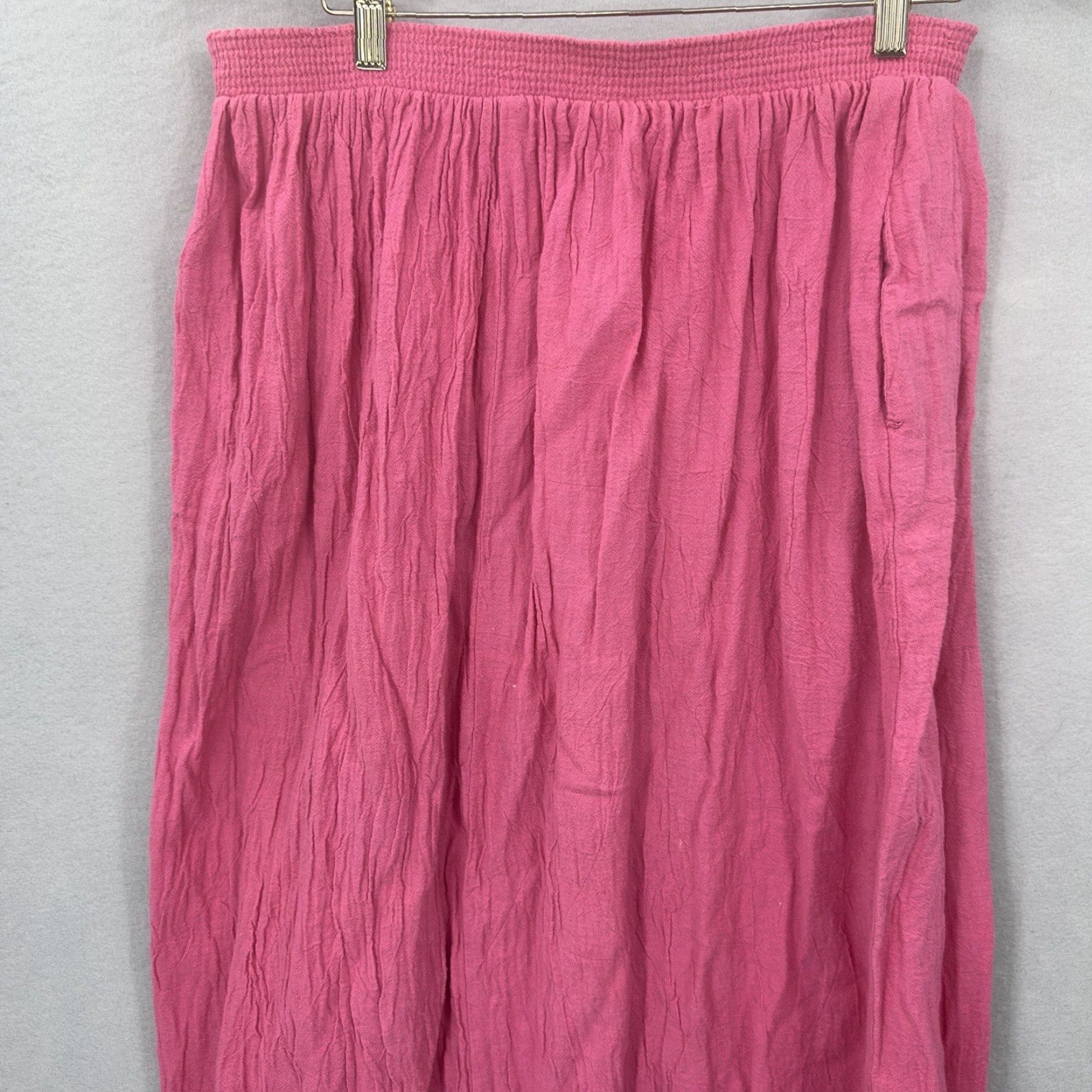 Vintage VINTAGE tumbleweeds Tumbleweeds Maxi Skirt Womens L Pink 1990s Casual Cotton Arts & Crafts Womens Size 36" / US 14 / IT 50 - 6 Thumbnail