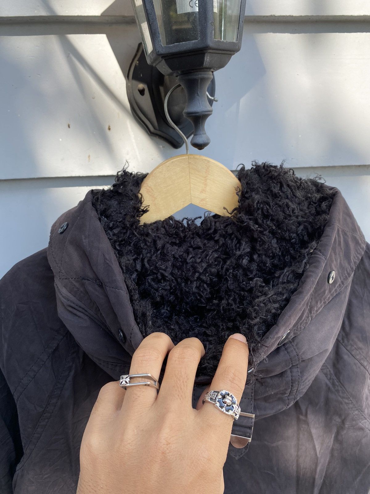 Japanese Brand Moussy Black Panel Furry Parkas Size US L / EU 52-54 / 3 - 10 Thumbnail