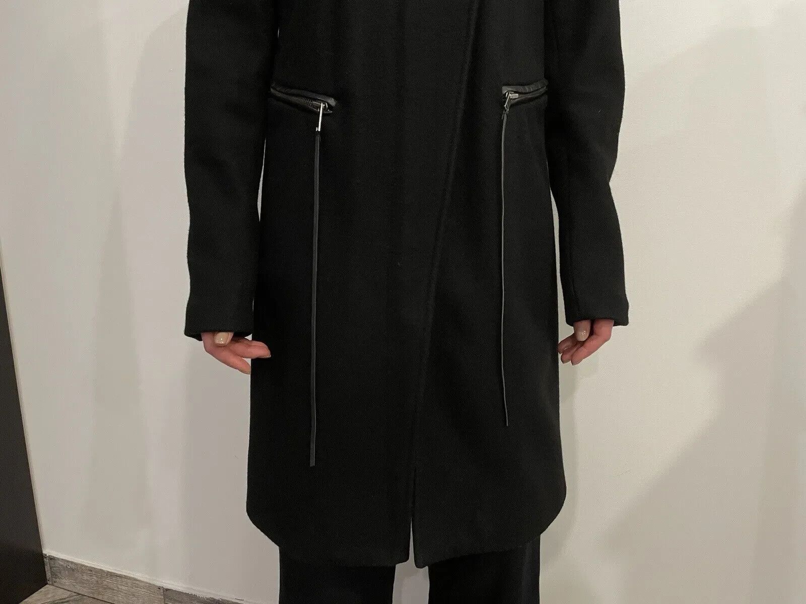 Diesel Diesel Wool Coat Womens With Leather Details Colar Zip Size S / US 4 / IT 40 - 5 Thumbnail