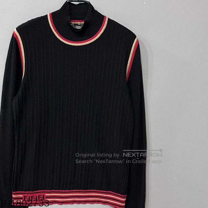 Fendi Fendi Striped Silk Long Sleeve Undergarment Size M / US 6-8 / IT 42-44 - 2 Thumbnail