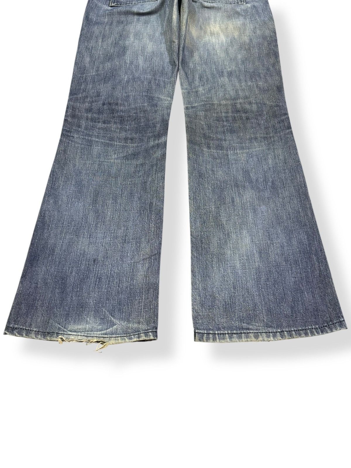 1017 ALYX 9SM Vintage Japanese Brand Faded Whiskers Bush Pants Denim Size US 29 - 13 Thumbnail