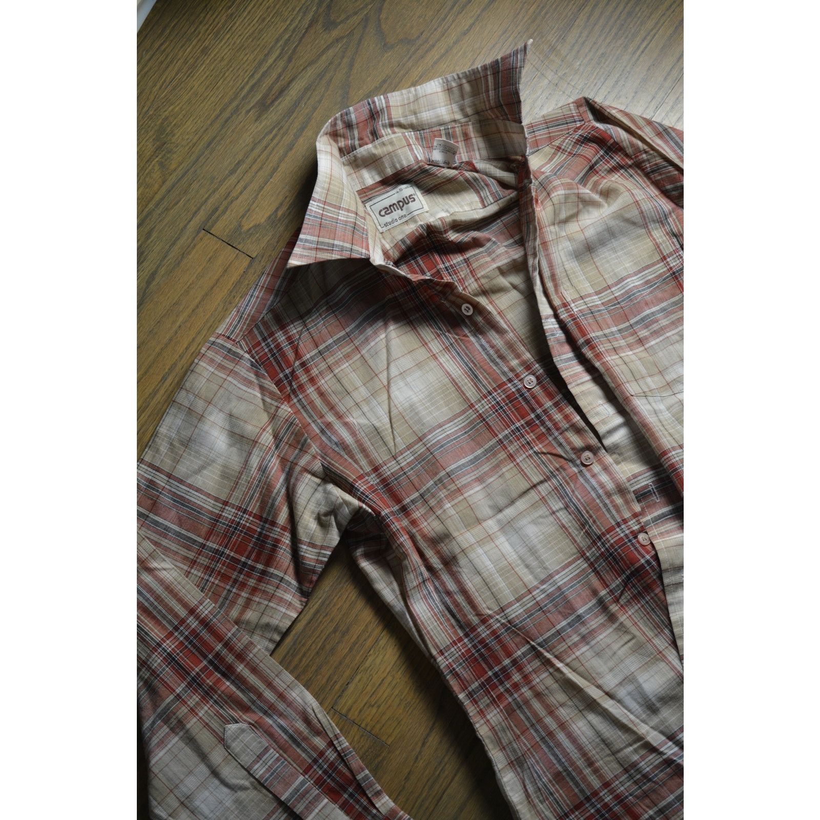 Carlos Campos Vintage 1980s Campus Studio One Plaid Shirt - Long Sleeve Size US S / EU 44-46 / 1 - 1 Thumbnail