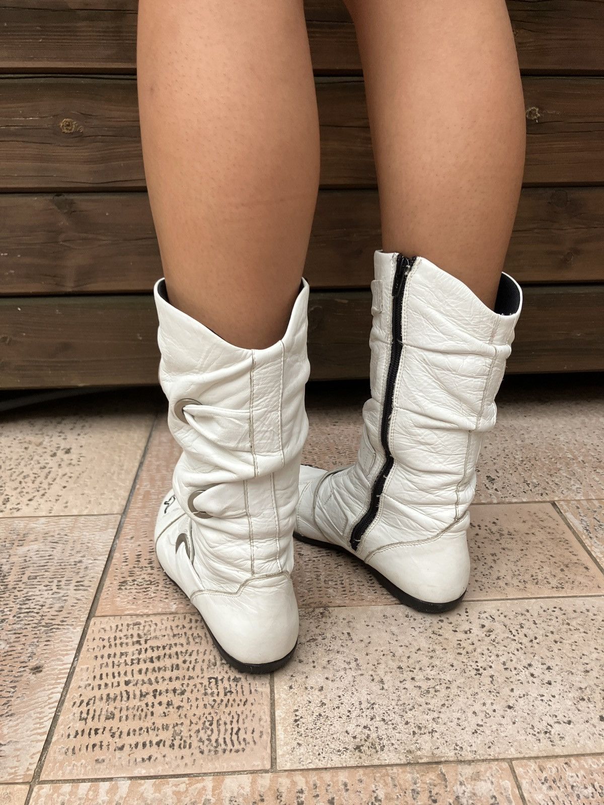 KangaROOS Kangaroos vintage white leather boxer gorpcore boots Size US 5.5 / IT 35.5 - 4 Thumbnail