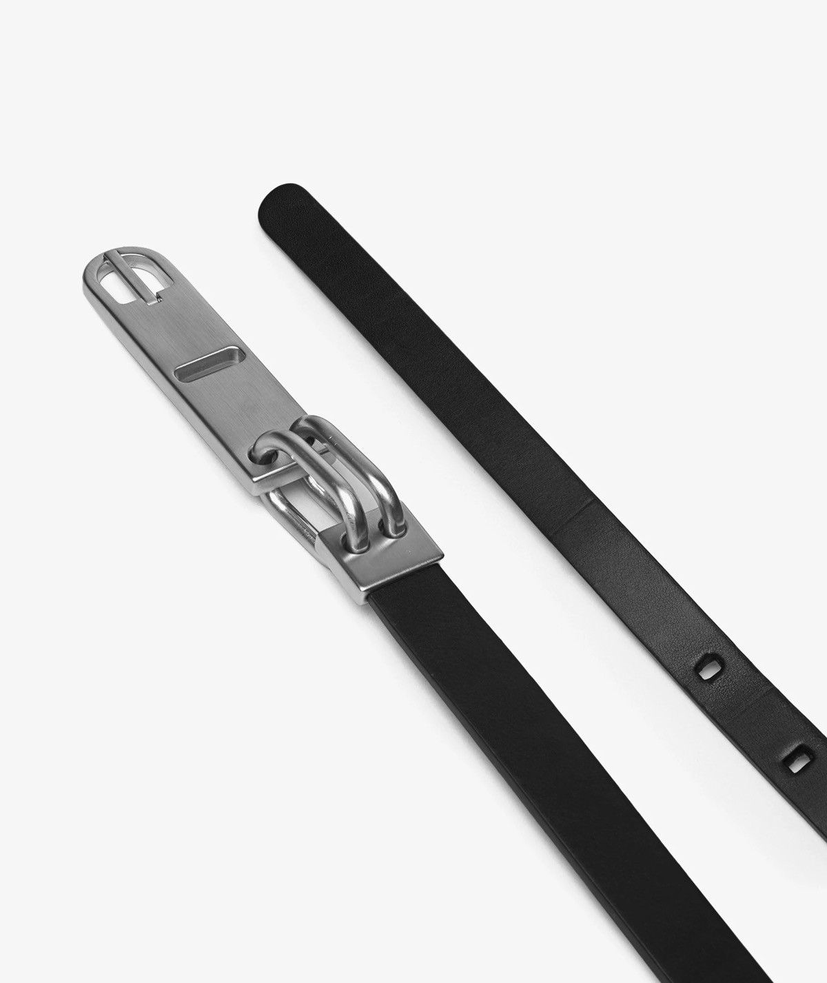 Rick Owens New/Box TECUATL Black Cow Bull Tongue Leather XL Long Belt Size ONE SIZE - 8 Thumbnail