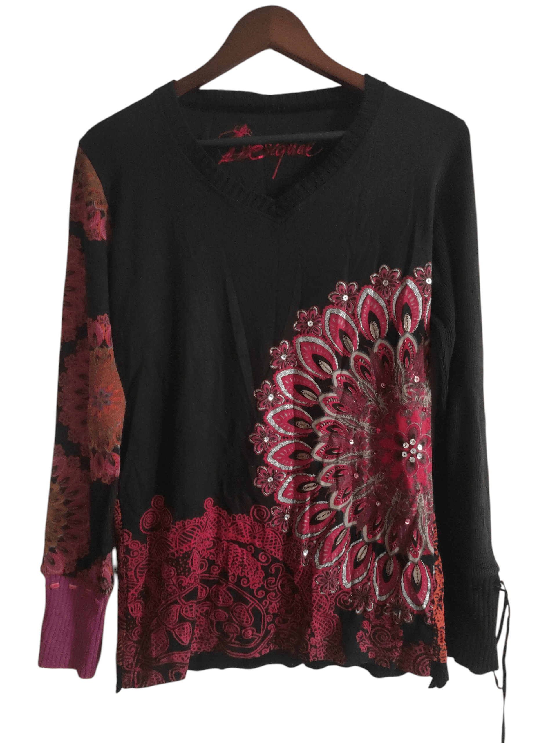 Desigual Desigual Women's Shirt W Pullover Sleeve Cotton Jersey Knit Size M / US 6-8 / IT 42-44 - 2 Thumbnail