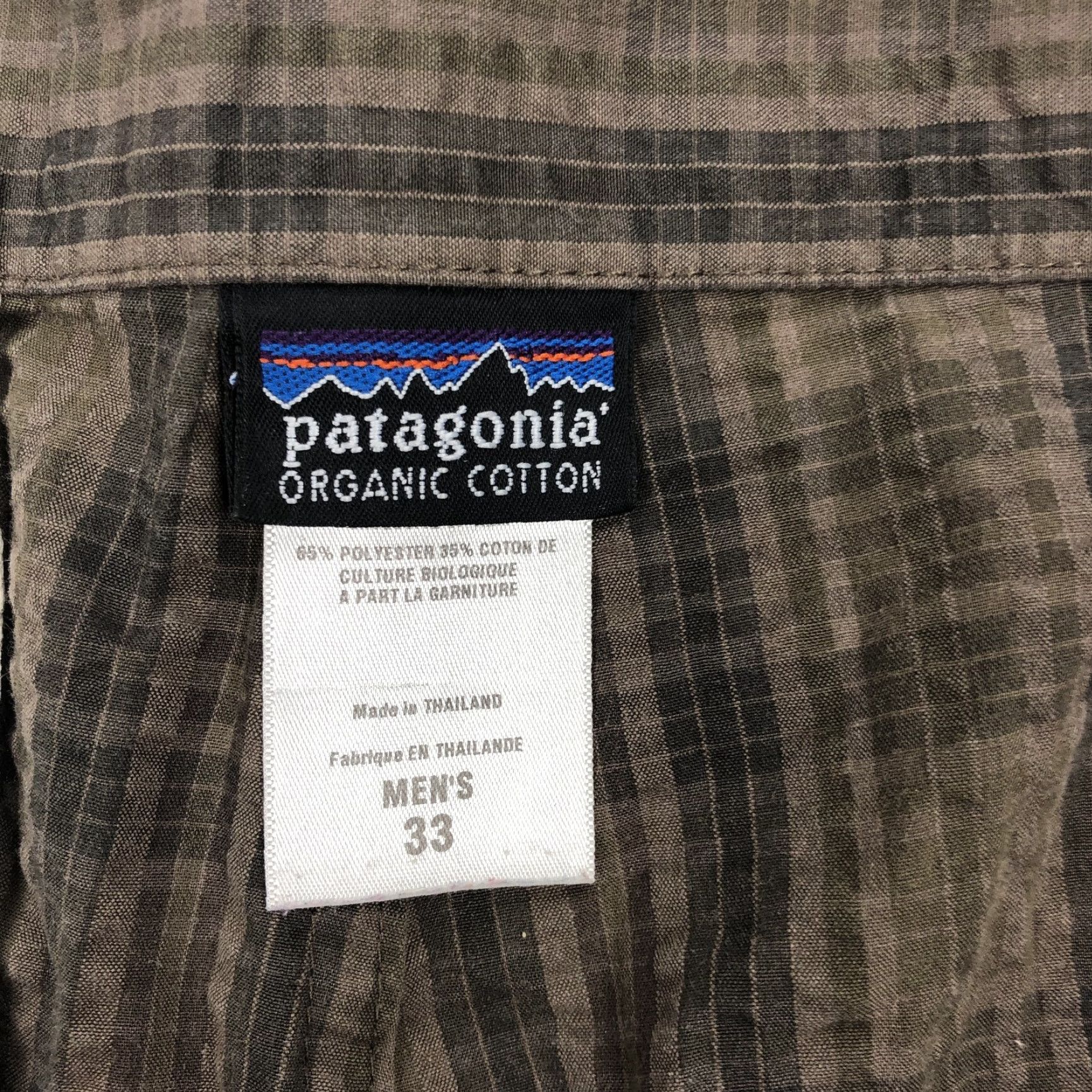 Patagonia Patagonia Men's 33 Brown Plaid Organic Cotton Blend Chino Walking Shorts Slim? (remove uncertain) Size US 33 - 7 Thumbnail