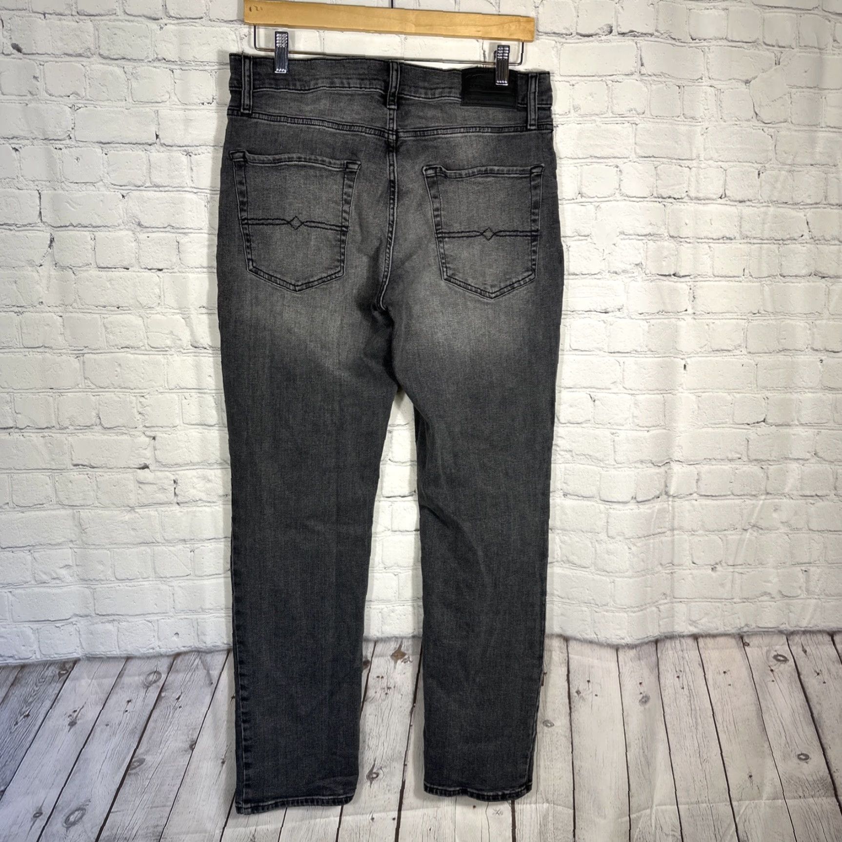 Lucky Brand Lucky Brand 223 Straight Jeans Mens W32 L32 Gray Denim 5-Pocket Stretch Slim Regular Casual Pants Size US 32 / EU 48 - 5 Thumbnail