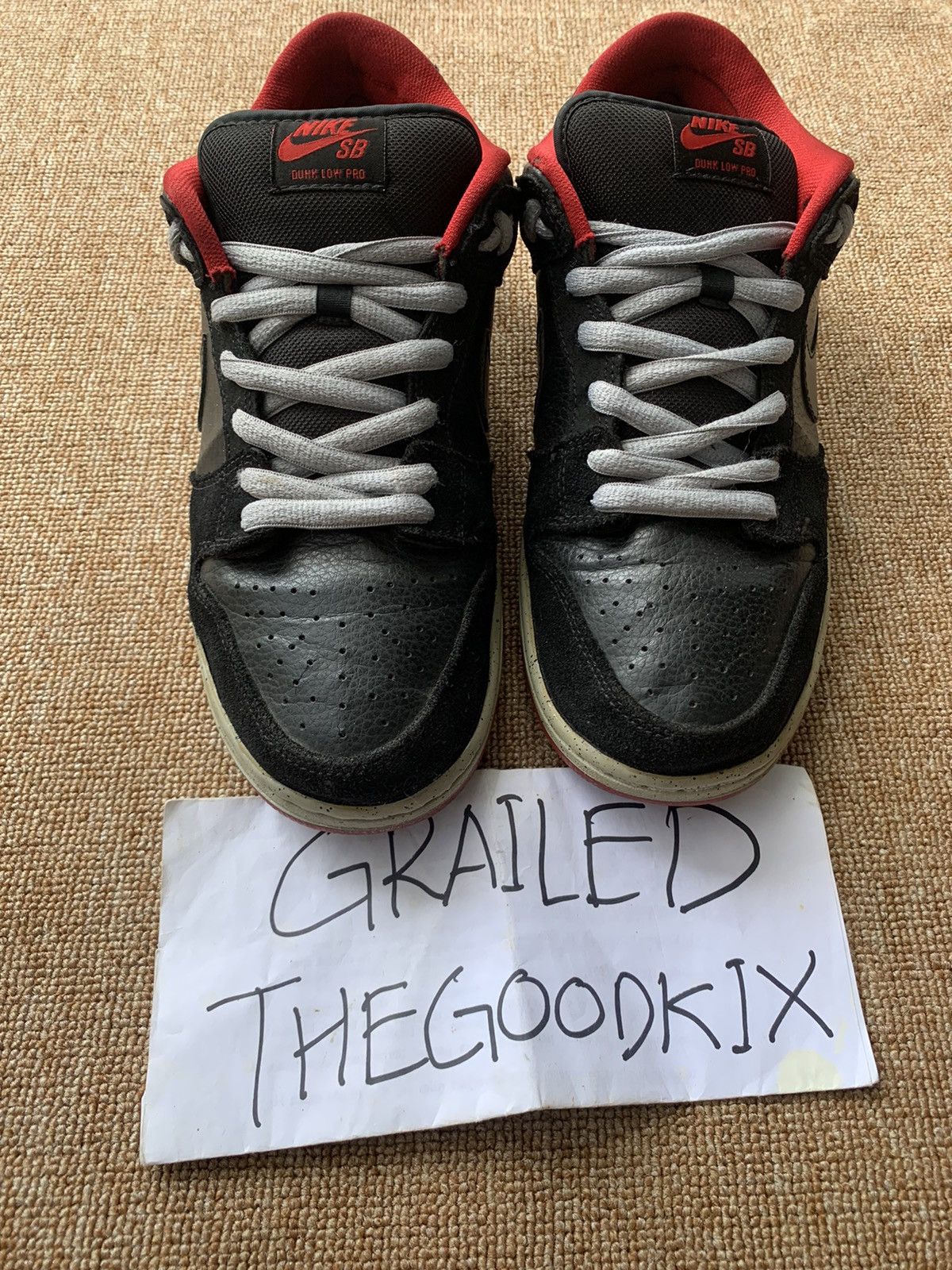 Nike Nike Dunk Low Pro Sb Black Cement '15 Size US 8.5 / EU 41-42 - 8 Thumbnail