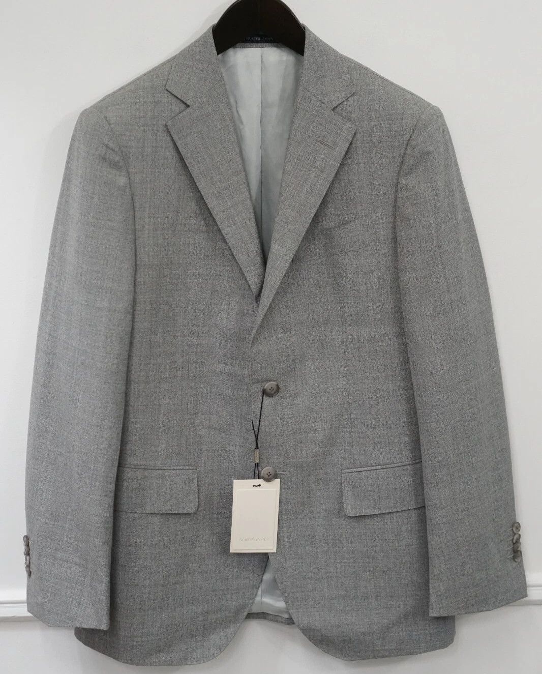 Suitsupply Men Suitsupply Blazer Lazio Wool Grey Vitale Barberis US38 Size 38R - 1 Thumbnail