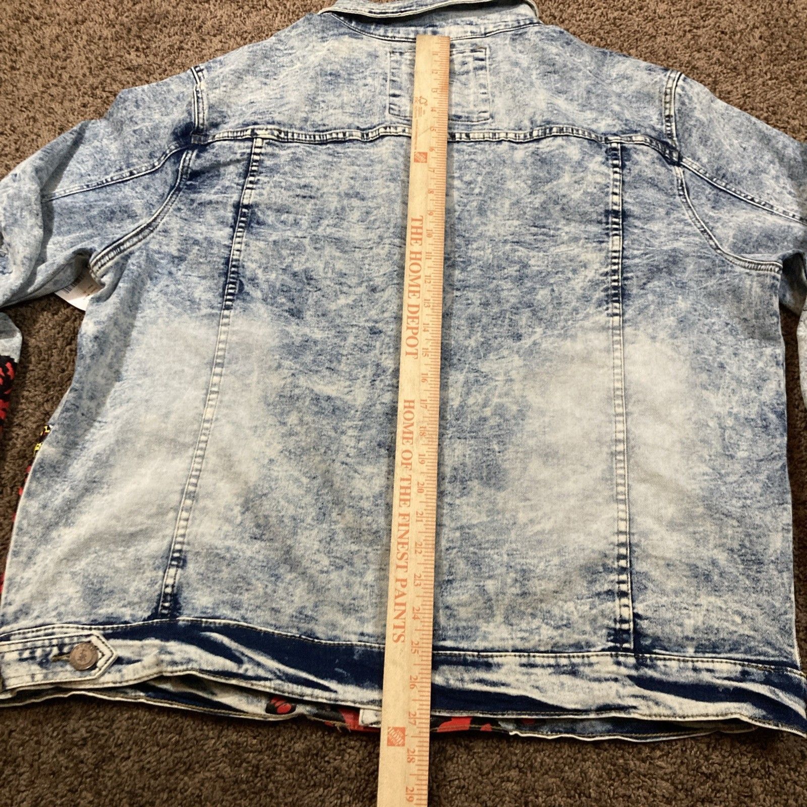 Reason Reason Denim Jean Jacket Grunge Skull Painted Roses Mens XL Size US XL / EU 56 / 4 - 4 Thumbnail