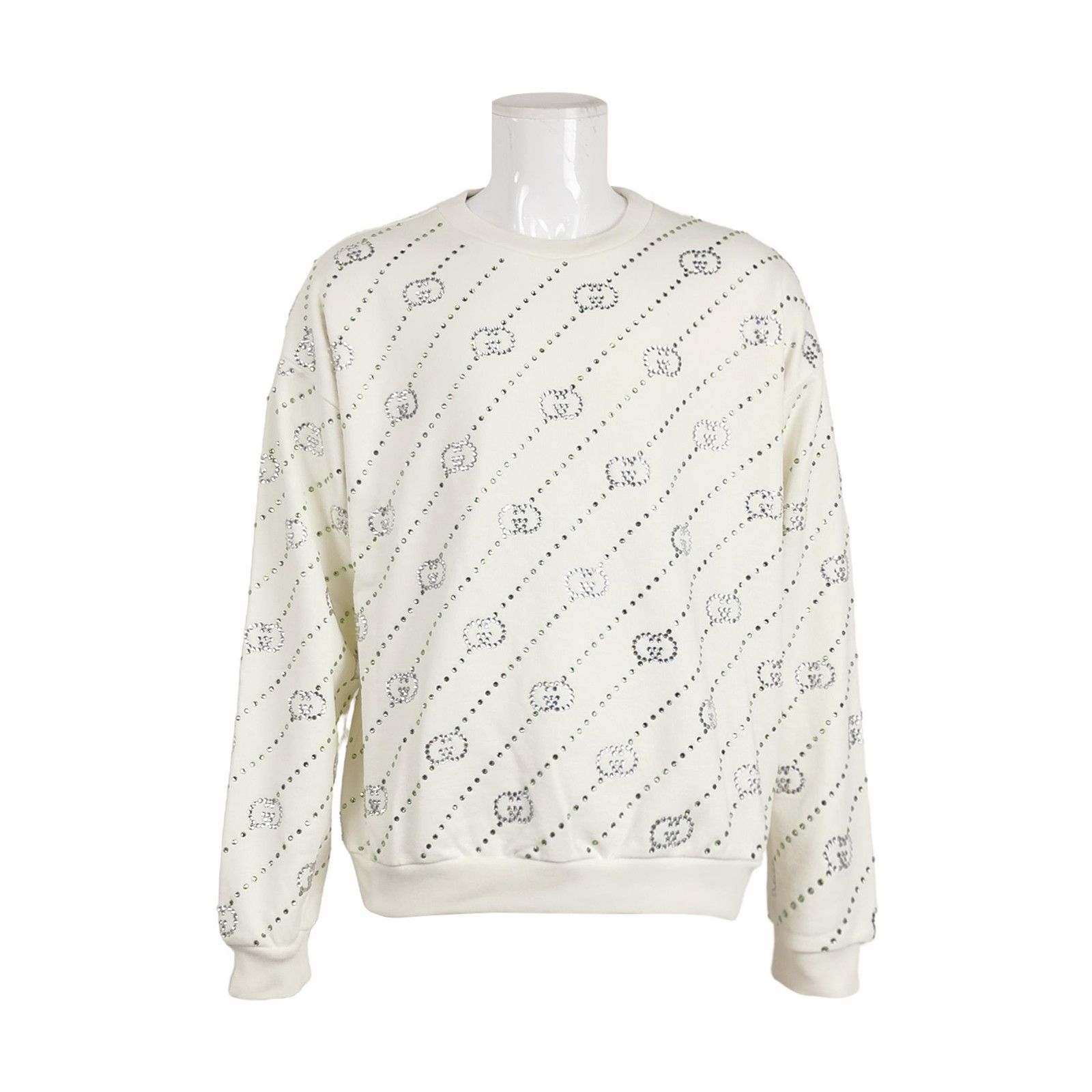 Gucci Gucci Rhinestone Double G Sweatshirt XL Size US XL / EU 56 / 4 - 1 Thumbnail
