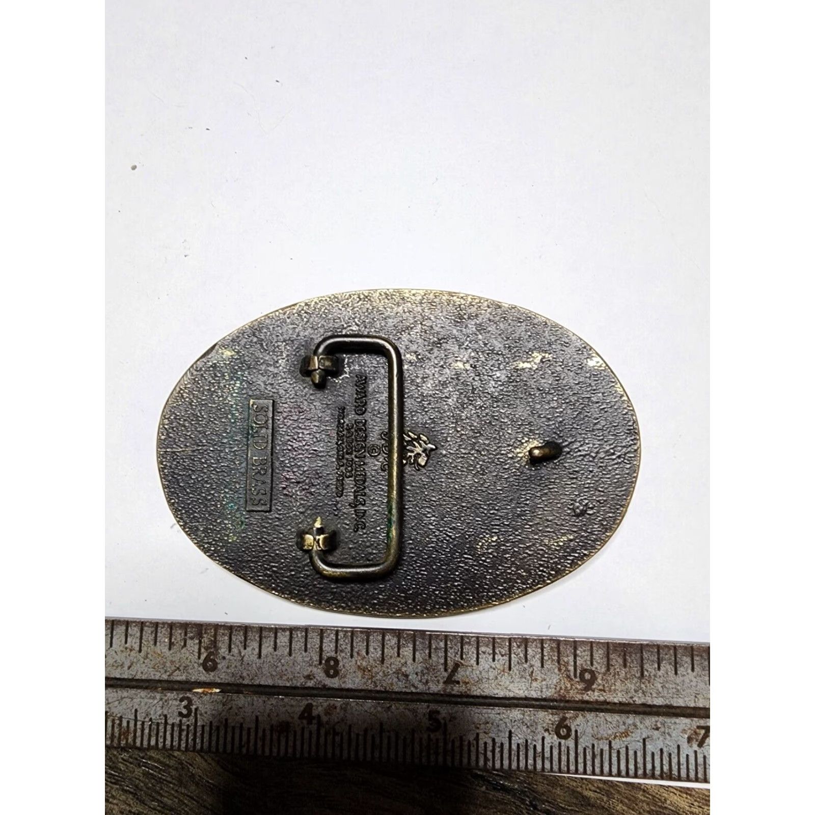 Vintage VINTAGE First Edition Belt Buckle Brand Award Design Medals Metal Brass Cowboy Western Adult Unisex Bronze 1980s Belt Buckle Size ONE SIZE - 3 Thumbnail