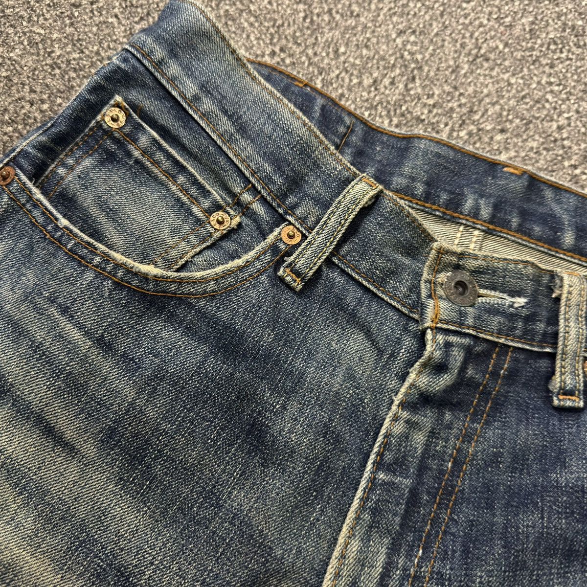 Levi's Vintage Clothing Vintage Levis 502-03 Rusty Dirty Aging Distressed Denim Size US 31 - 13 Thumbnail