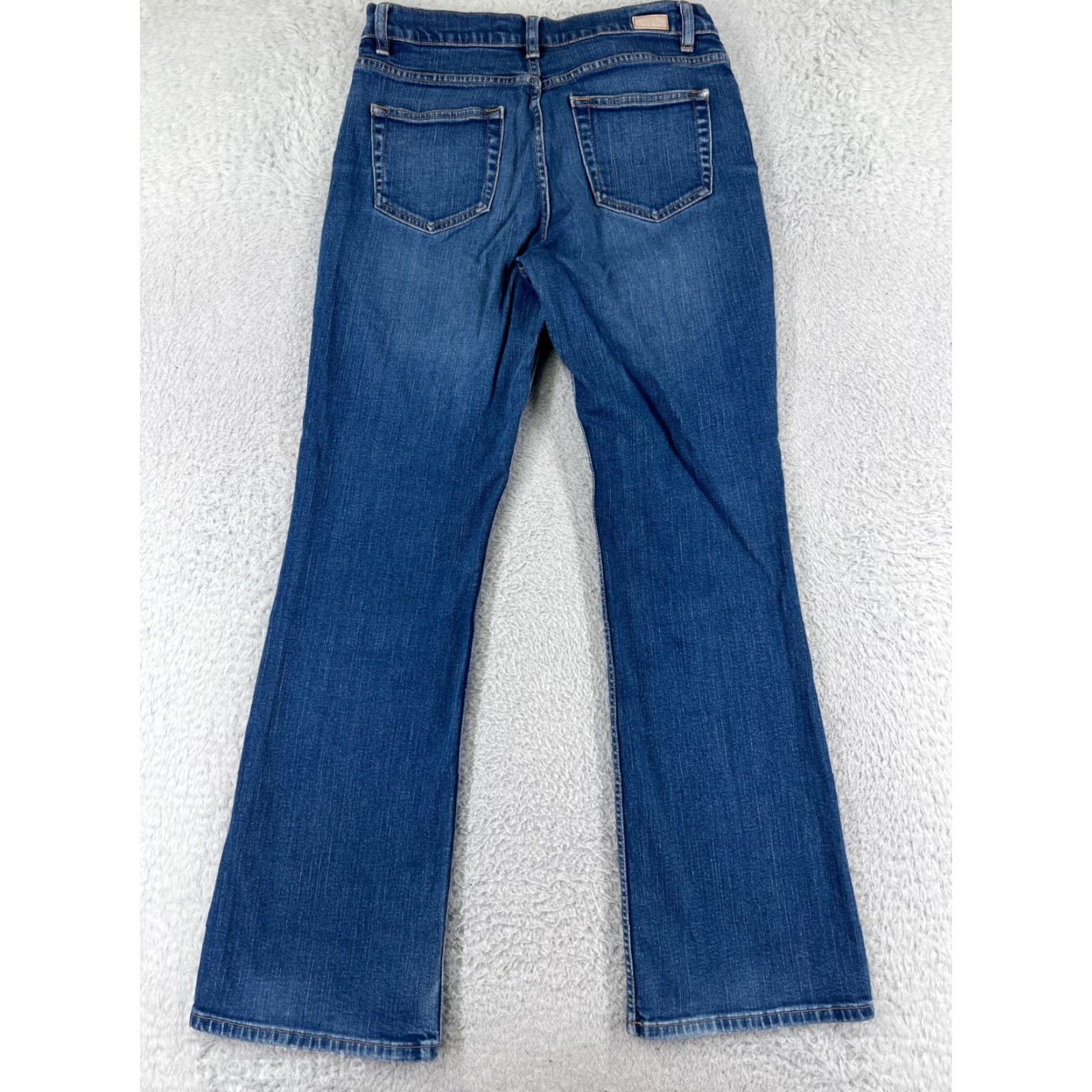 Vintage London Jeans Jeans Blue Denim Flared Button 6 Womens Cotton Blend Stretch Regular 28 Inseam 30 Inseam 5-Pocket Design Size 28" / US 6 / IT 42 - 2 Thumbnail