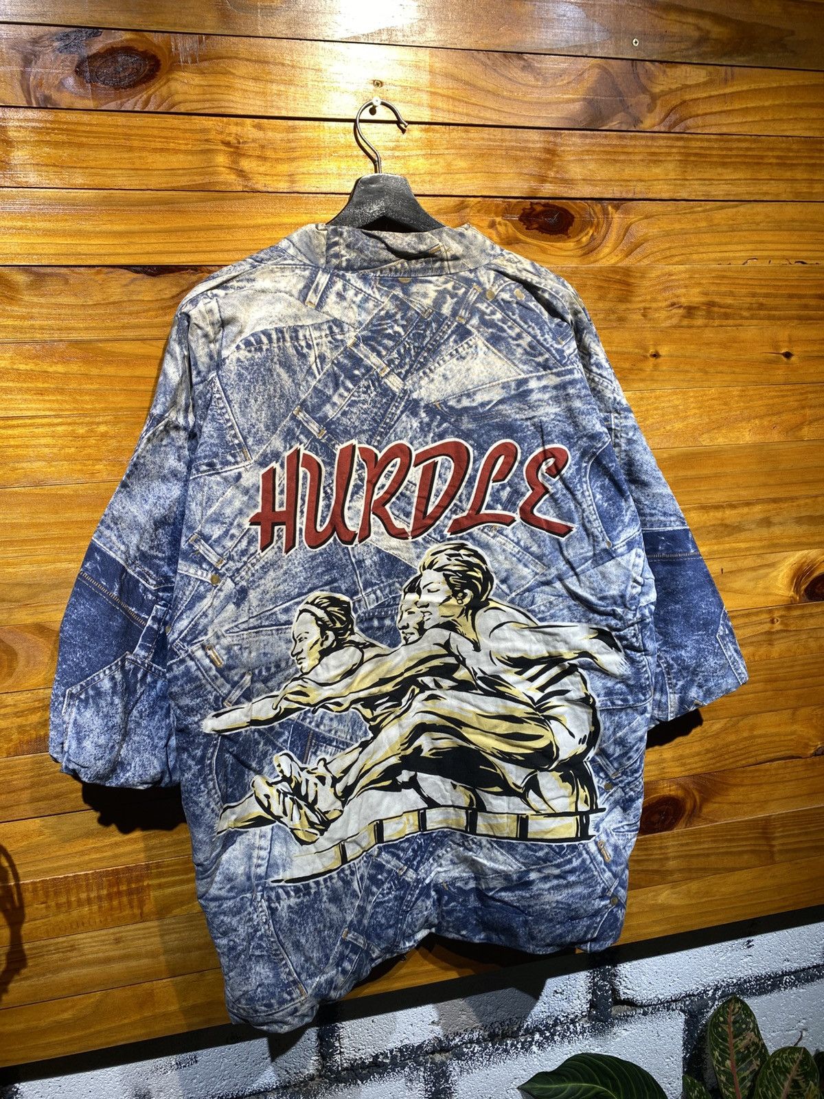 Japanese Brand Unison Hanten Jacket Print Kimono Style Hurdle Graphic Size US M / EU 48-50 / 2 - 5 Thumbnail