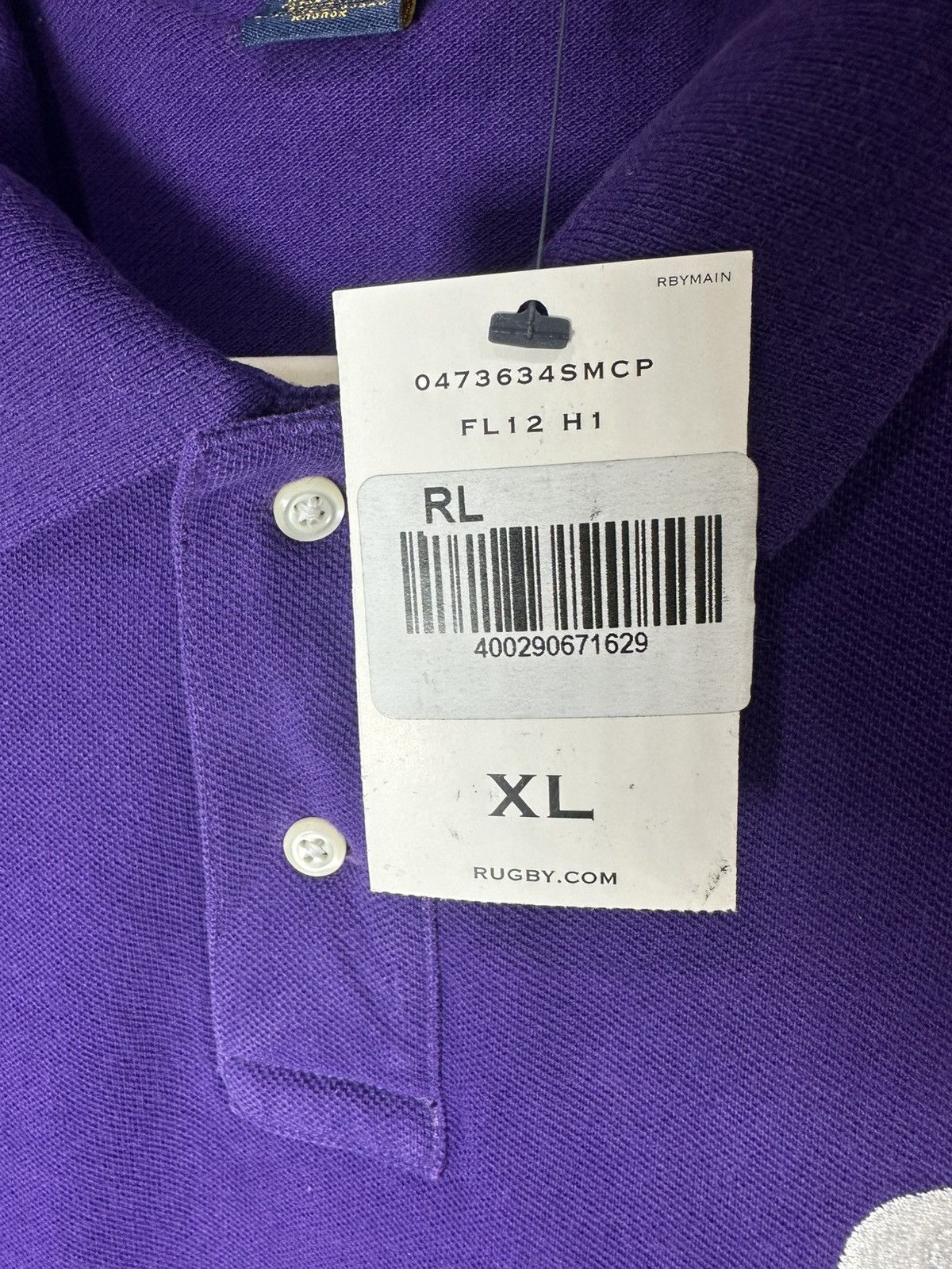 Rugby Ralph Lauren Rugby Ralph Lauren Skull & Bones Polo Purple XL Size US XL / EU 56 / 4 - 7 Thumbnail