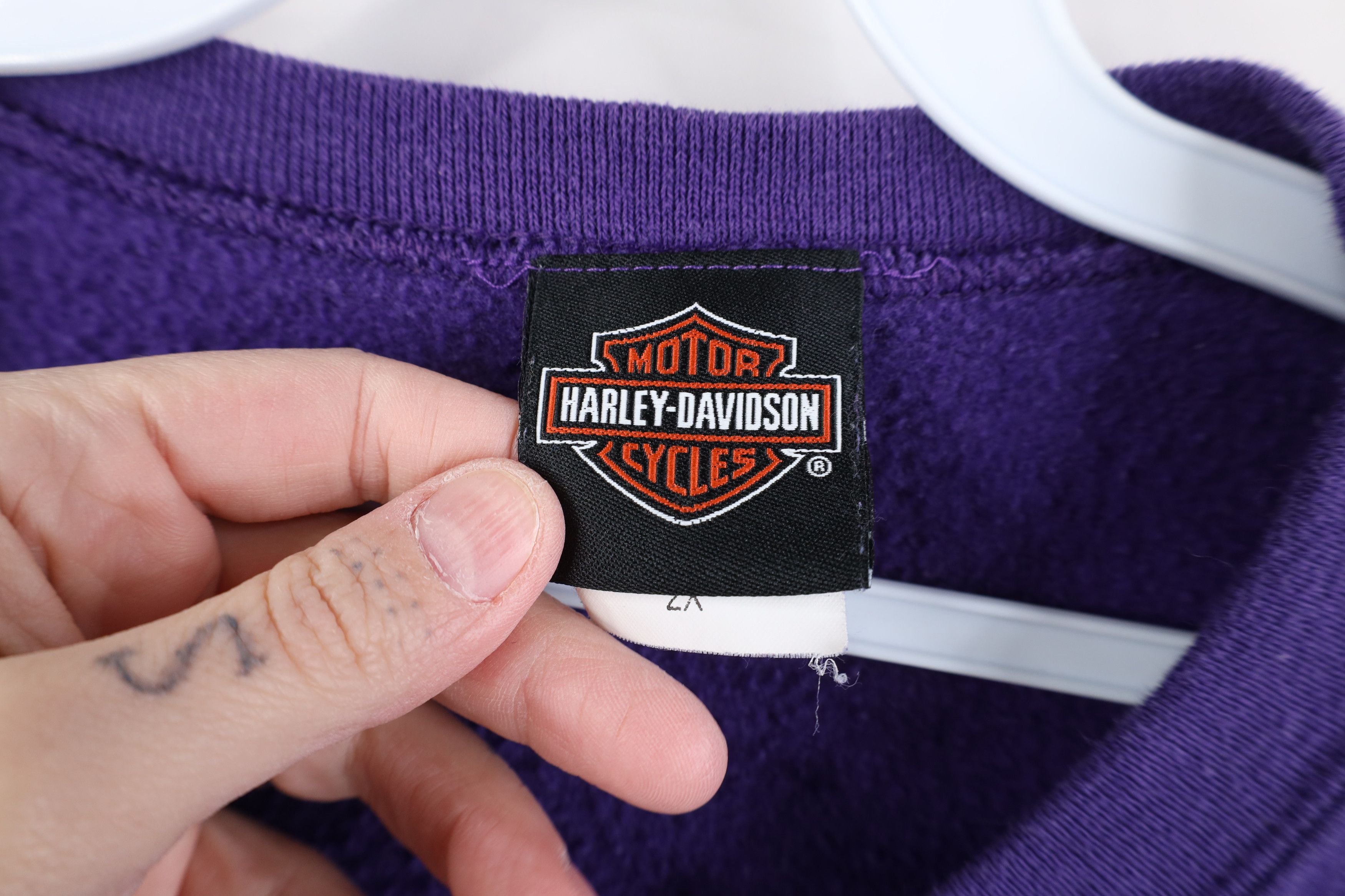 Harley Davidson Vintage Y2K Harley Davidson Old English Fire Sweatshirt Size US XXL / EU 58 / 5 - 8 Thumbnail