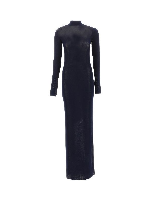 Saint Laurent Paris o1s1wg110225 739561 Long Knit Dress in Navy Size XL / US 12-14 / IT 48-50 - 1 Thumbnail