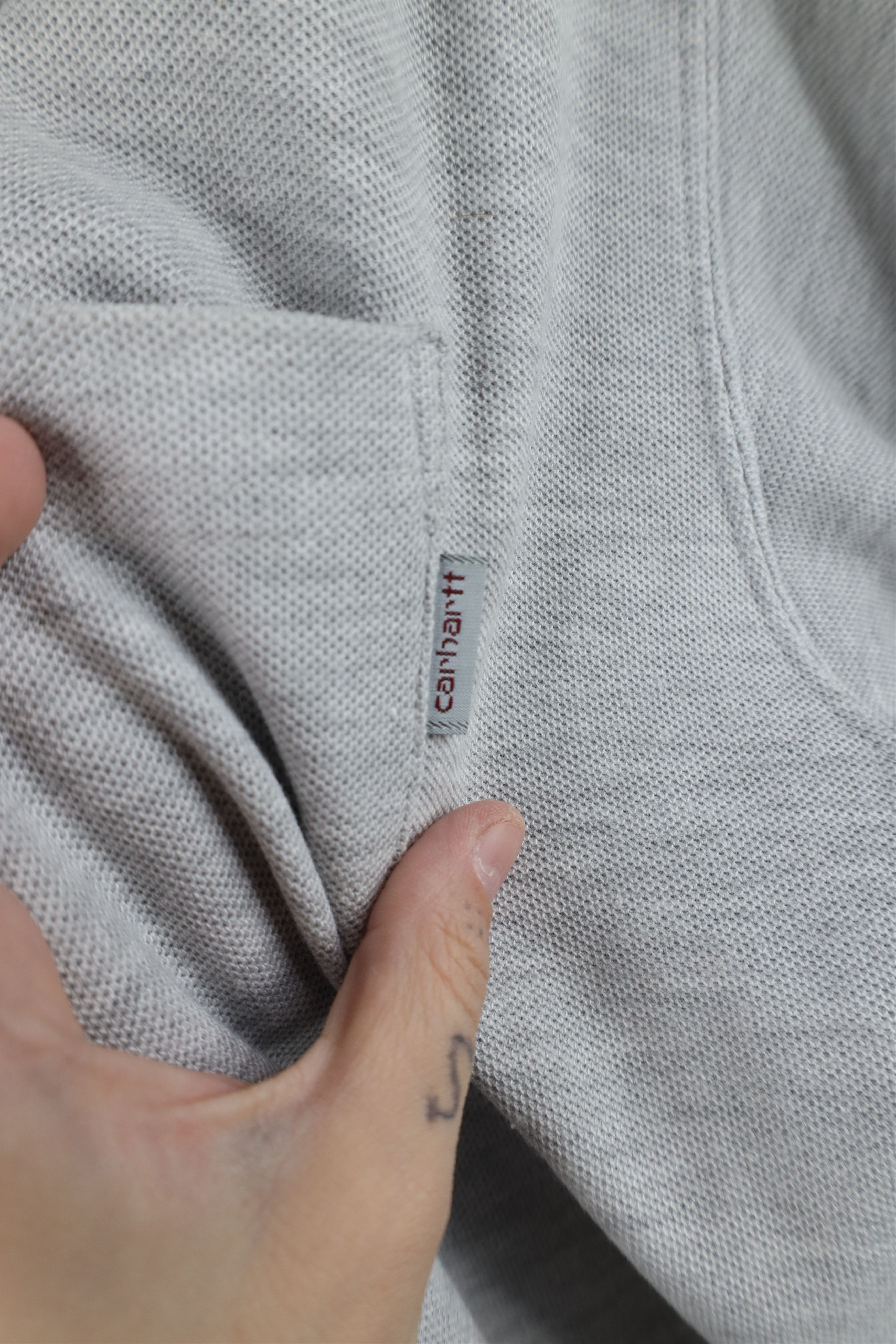 Carhartt Vintage 90s Carhartt Out Short Sleeve Pocket Polo Shirt Gray Size US M / EU 48-50 / 2 - 4 Thumbnail