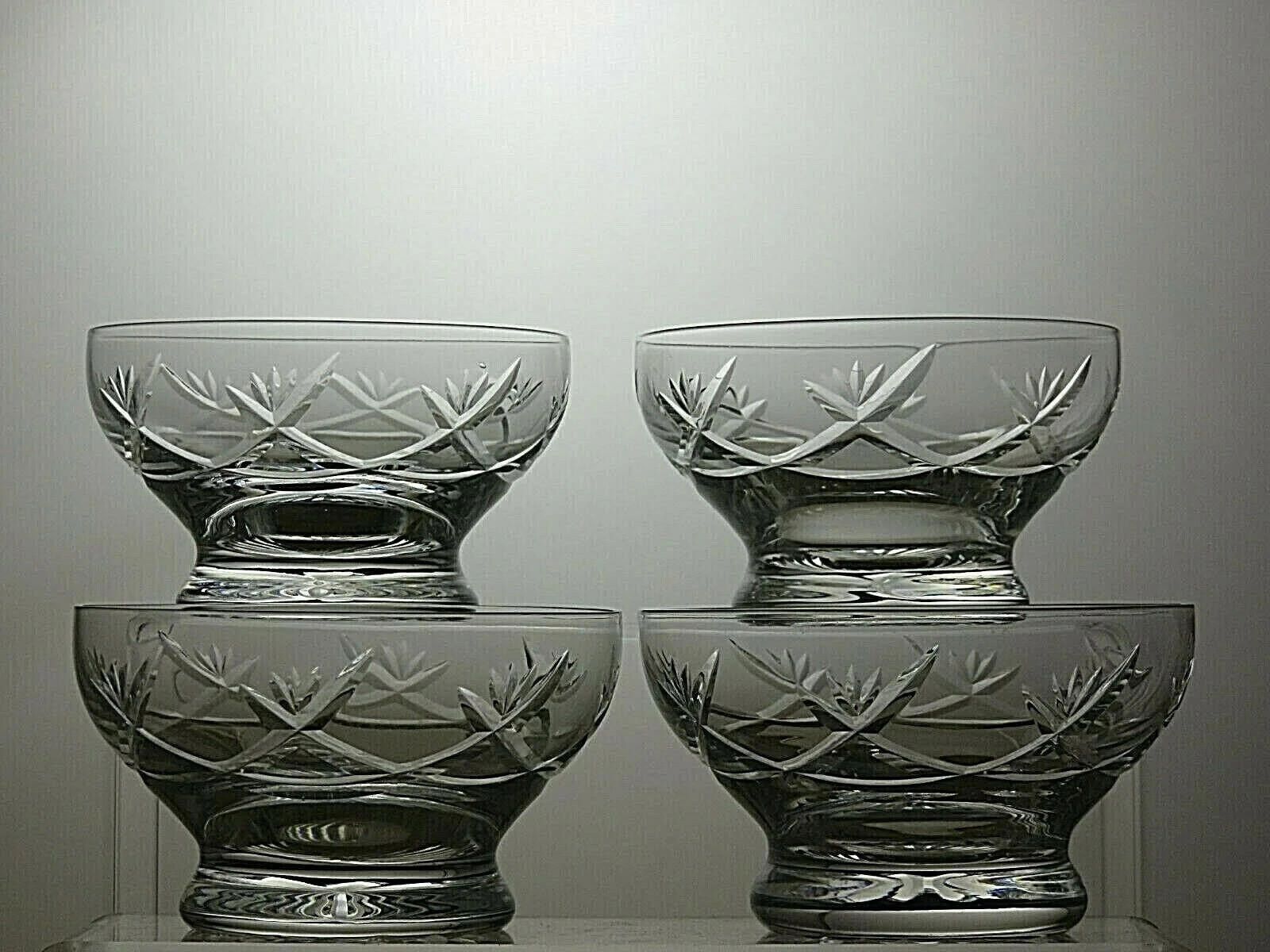 Other Lead Crystal Cut Glass Set Of 4 Serving Finger bowls 2 1/2" Size ONE SIZE - 1 Thumbnail
