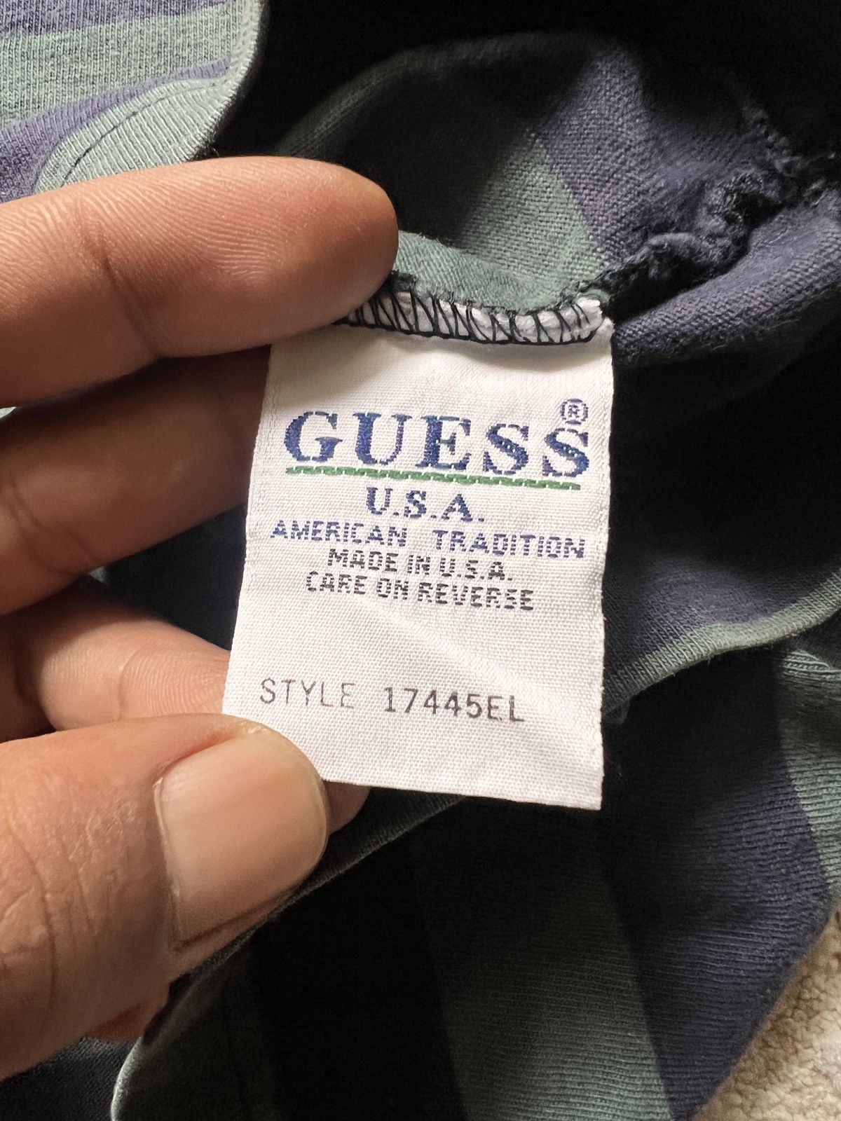 Grailed × Guess × Vintage 90s Guess Stripe Tshirt Size US M / EU 48-50 / 2 - 8 Thumbnail
