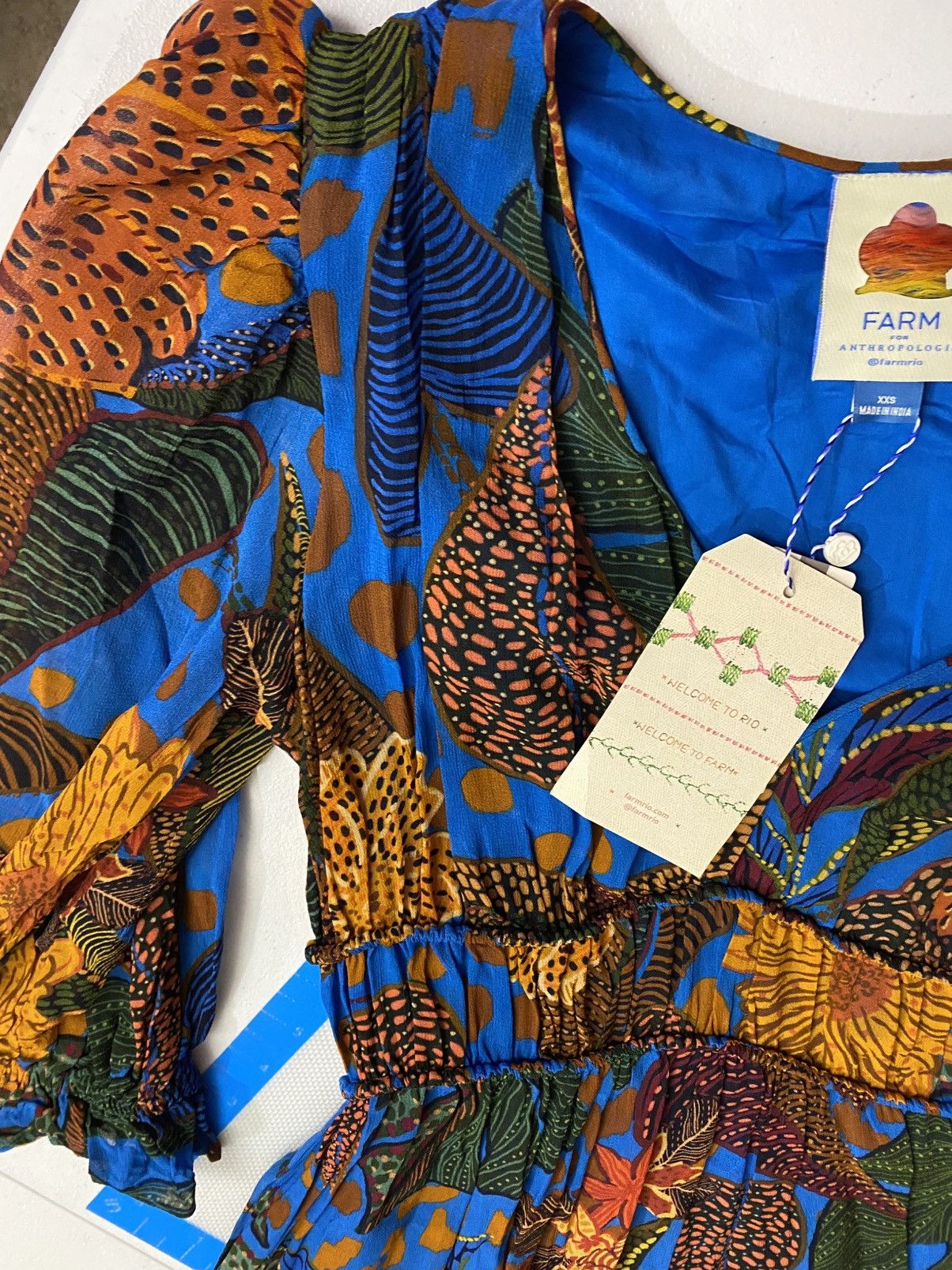 Farm Rio Farm Rio x Anthropologie Puff Sleeve Maxi Dress Carnival NWT Size XXS / US 00 / IT 34 - 10 Thumbnail