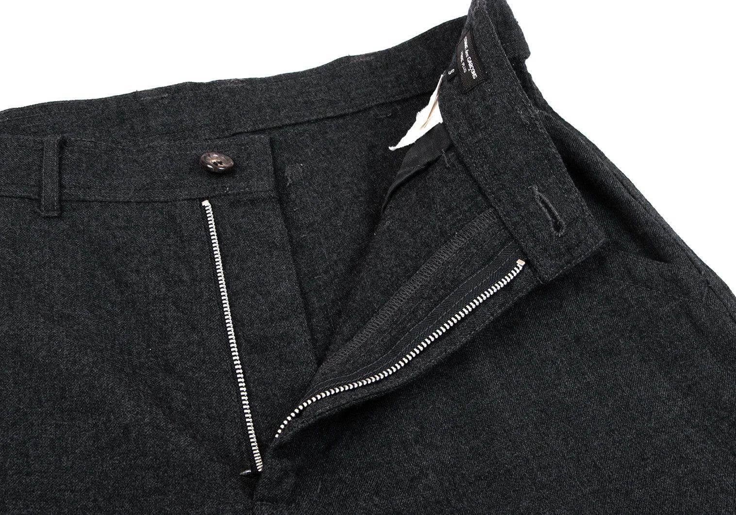 Comme des Garcons Homme Plus Wool Tapered Pants in Gray, Size S Size US 30 / EU 46 - 4 Thumbnail