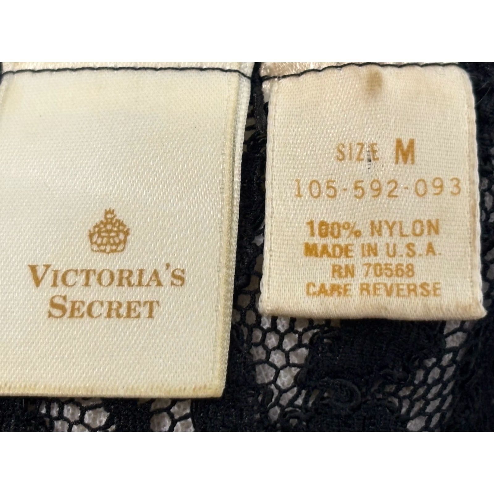 Victoria's Secret VINTAGE Victoria's Secret Lace Sheer Shirt Crown Label 80s Goth Black M Womens/Adults Medium Shown Whimsigoth USA Size M / US 6-8 / IT 42-44 - 7 Thumbnail