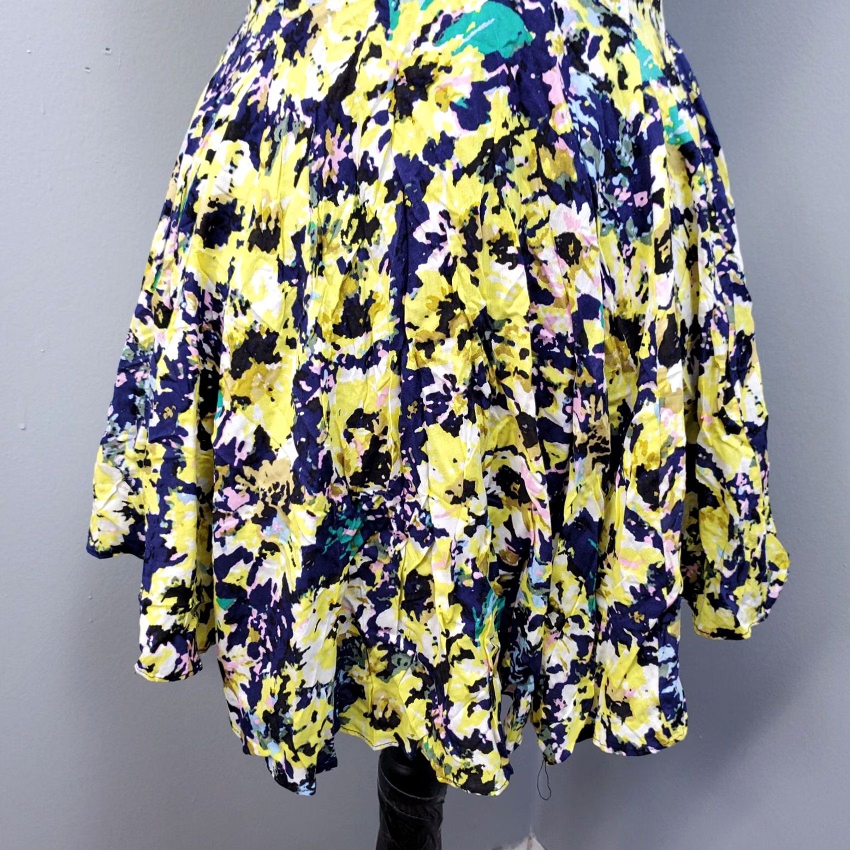 H&M H&M Mini Dress Womens Size 4 Multicolor Lined Sleeveless Peplum Hem Back Zipper Size S / US 4 / IT 40 - 4 Thumbnail