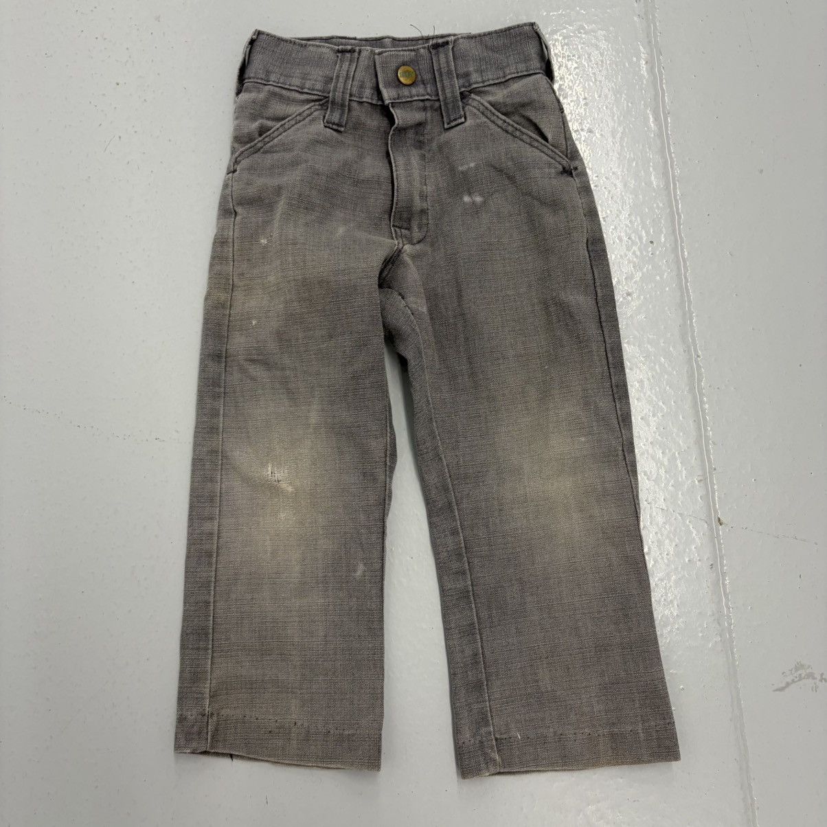 Other Vintage 50s Ely Cattleman Grey Canvas Buckleback Pants 18x15 Size 22" - 1 Thumbnail
