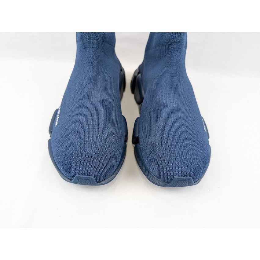 Balenciaga o1rshd1 Speed 2.0 Graffiti Sneakers in Navy Size US 8 / EU 41 - 13 Thumbnail