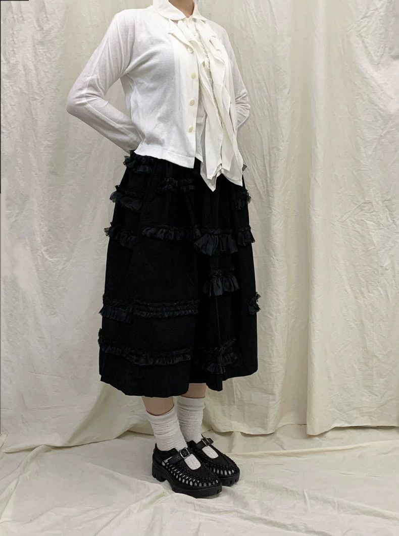 Comme des Garcons Comme Des Garcons Cream fake two-piece European ruffled la Size S / US 4 / IT 40 - 8 Thumbnail