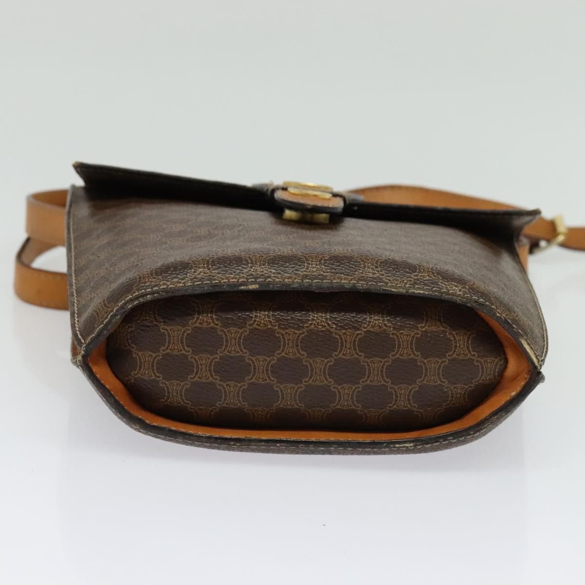 Celine CELINE Macadam Canvas Shoulder Bag Pvc Leather Brown Gold Size ONE SIZE - 9 Thumbnail