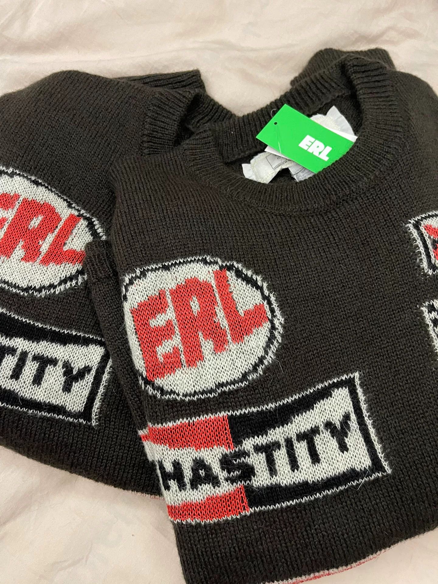 ERL brown patterned knitted sweater ERL Size US L / EU 52-54 / 3 - 1 Thumbnail