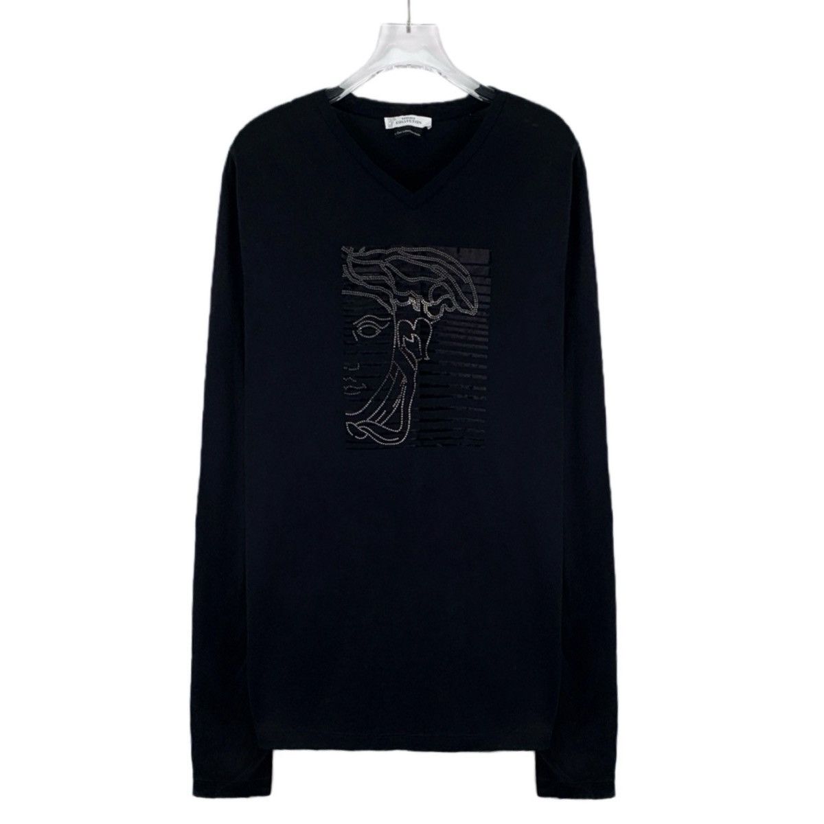 Versace Versace Medusa Head Rhinestone Long Sleeve T-Shirt K26WX Size US S / EU 44-46 / 1 - 1 Thumbnail