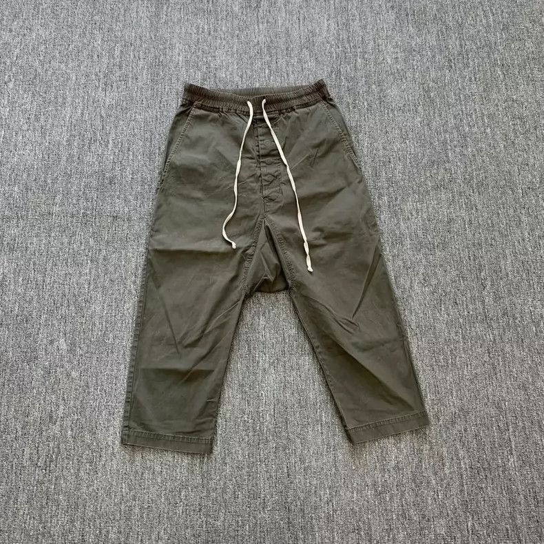 RICK OWENS Gray Cropped Pants Size 36