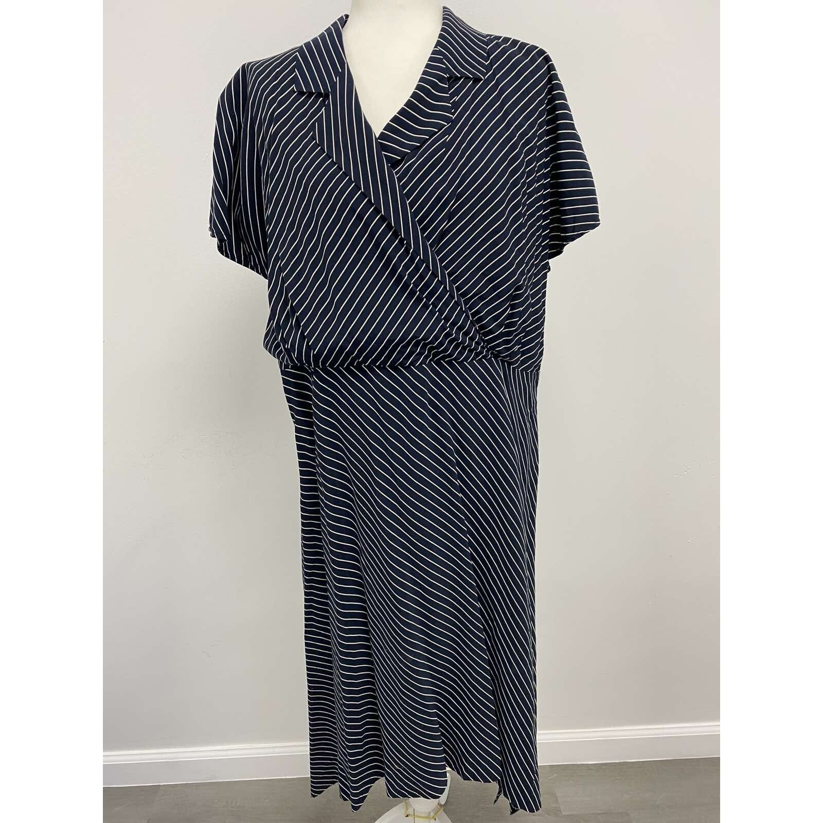 Other MM.LAFLEUR Women The Aurelia Navy Ivory Size 1X A001271 Size XXL / US 16-18 / IT 52-54 - 4 Thumbnail