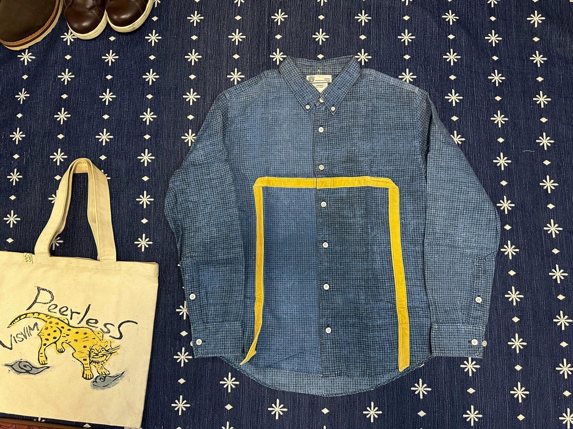 Visvim visvim 5-nation shirt l/s indigo dye Size US S / EU 44-46 / 1 - 1 Thumbnail