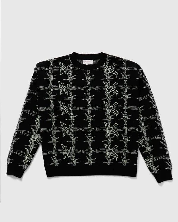 YARDSALE YARDSALE BARBERA KNIT CREW BLACK/GREEN Size L Size US L / EU 52-54 / 3 - 3 Thumbnail