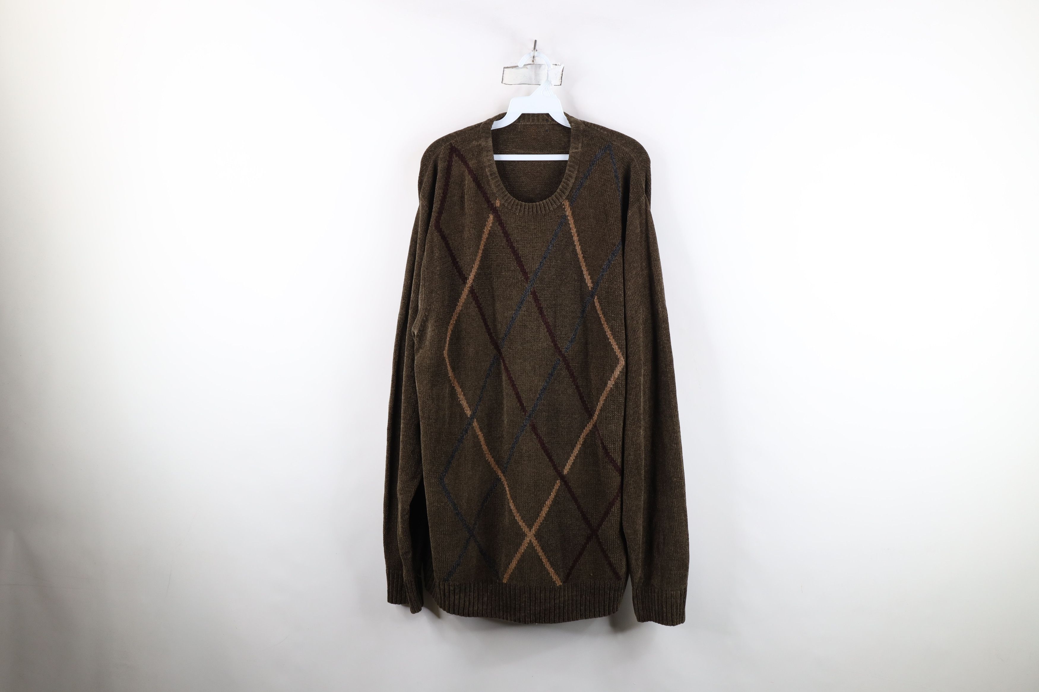 Vintage Vintage 90s Streetwear Ribbed Fleece Crewneck Sweater Size US XXL / EU 58 / 5 - 1 Thumbnail