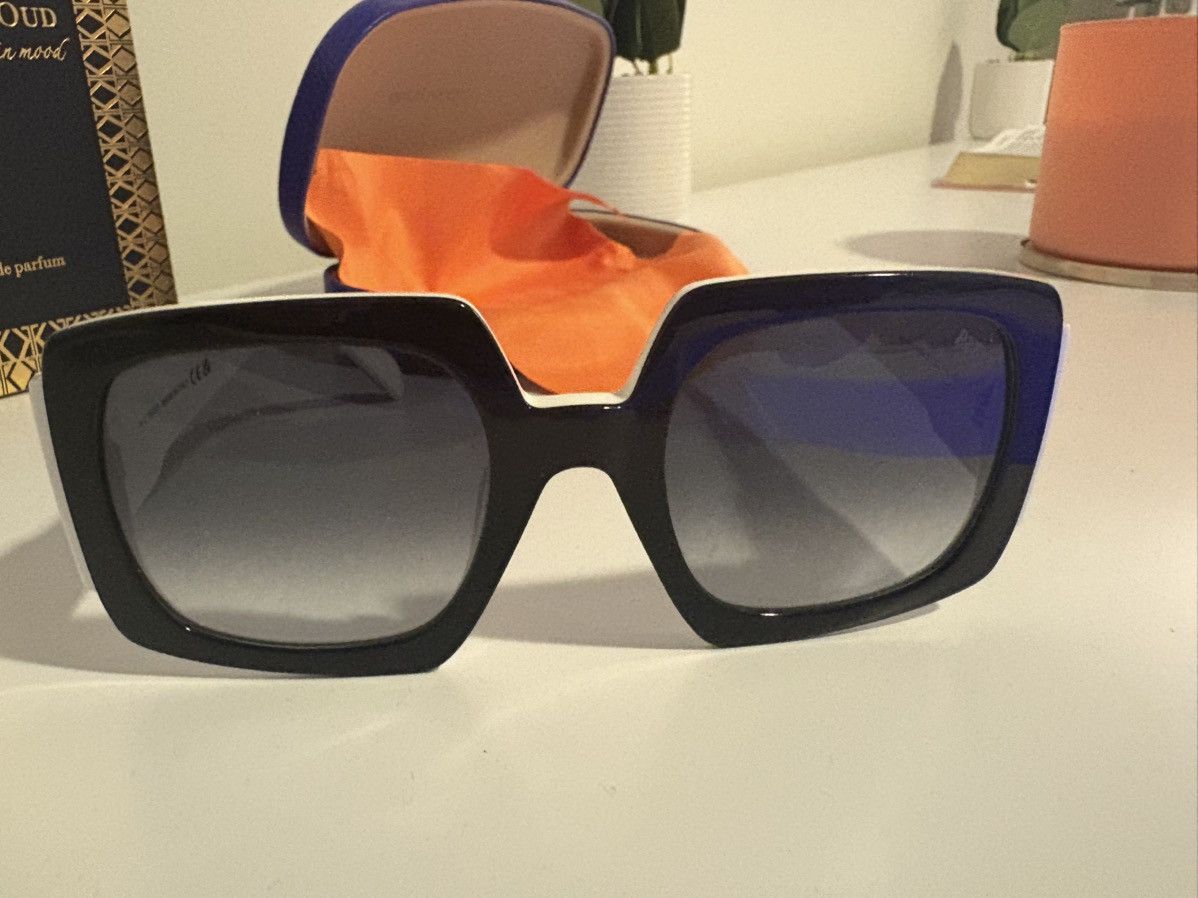 Emilio Pucci Emilio Pucci White and Blue Sunglasses Size ONE SIZE - 10 Thumbnail
