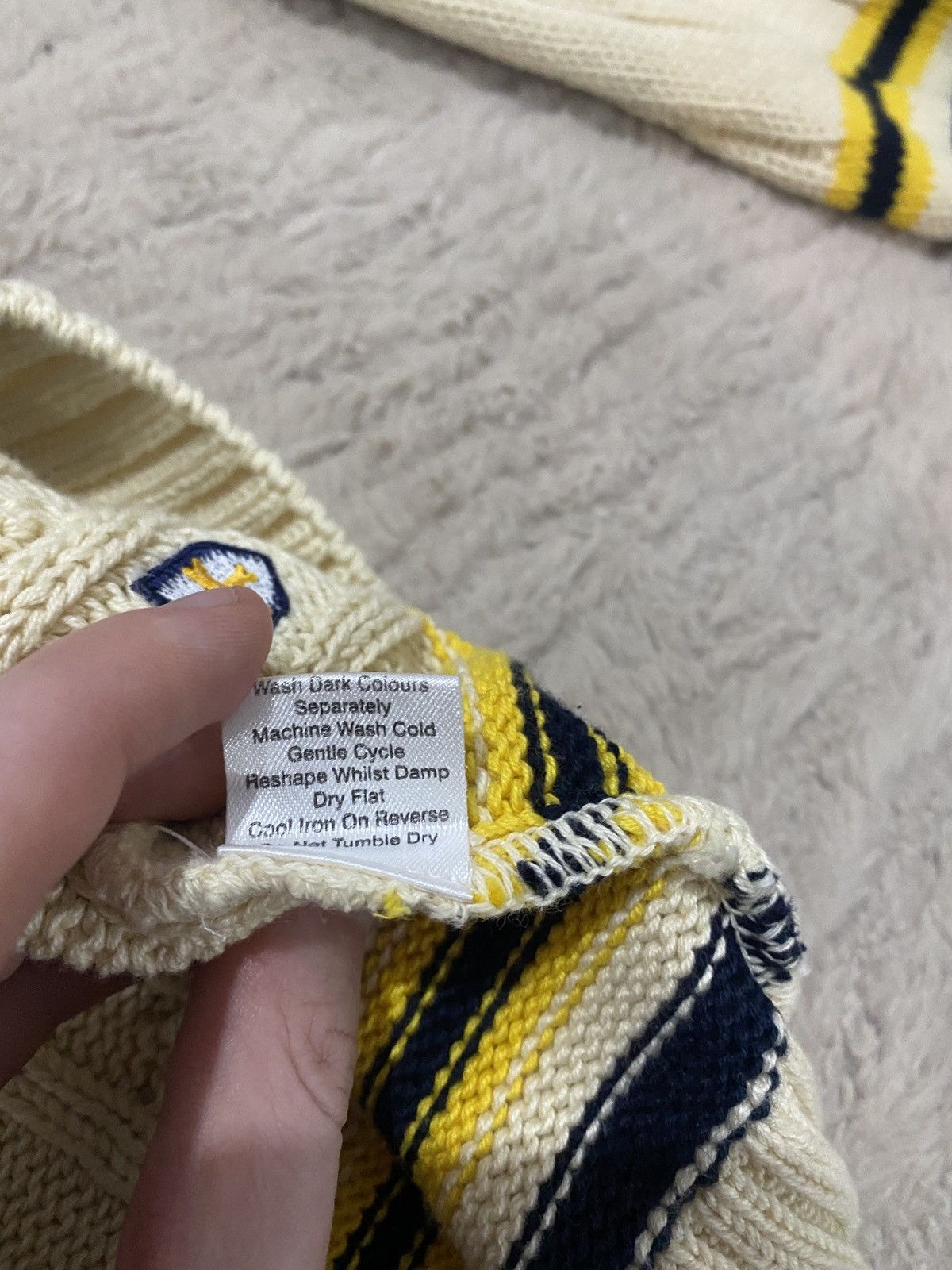 Vintage Lions rampant england beautiful rare cable long Knitwear Size US XL / EU 56 / 4 - 4 Thumbnail