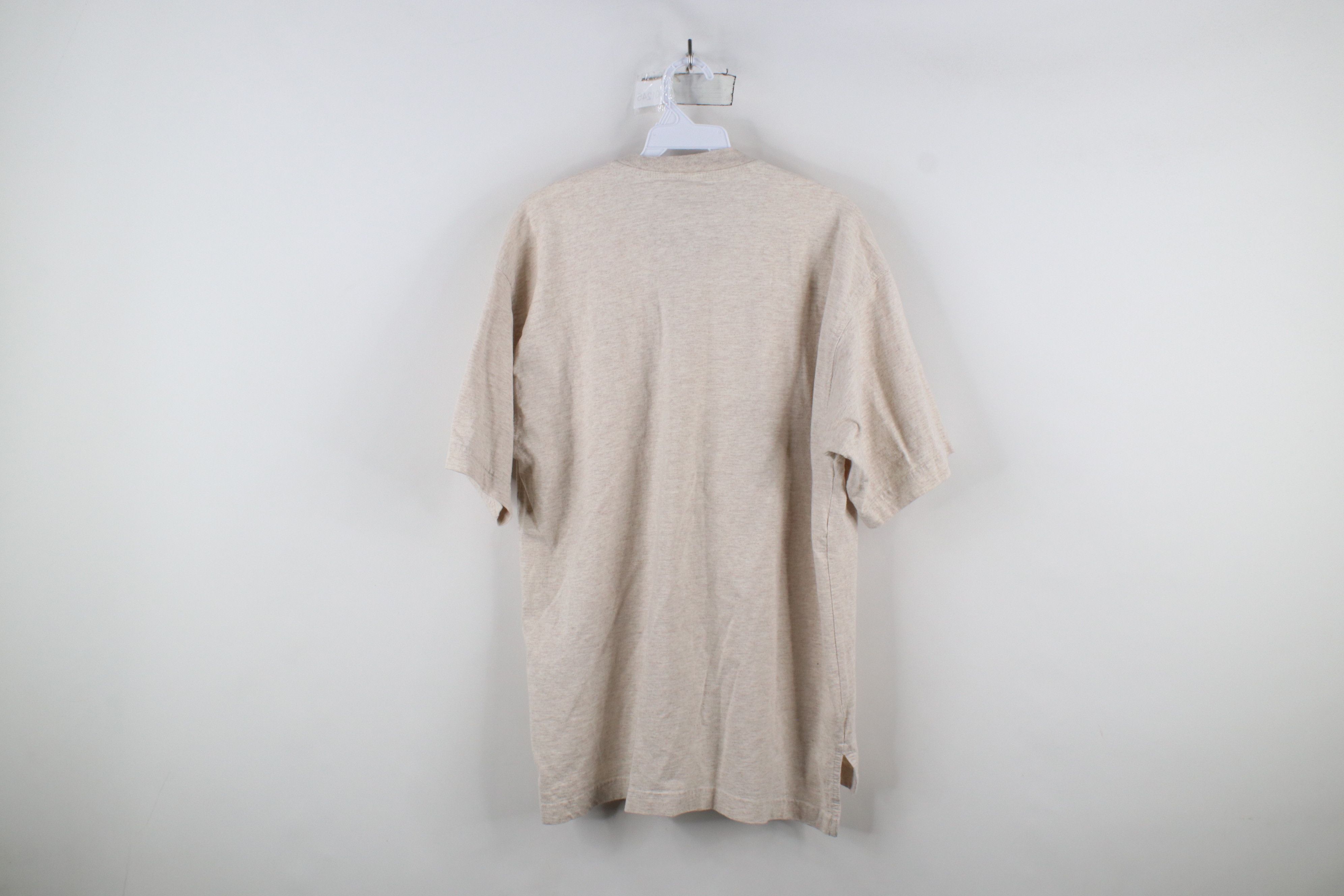 Vintage Vintage 90s Streetwear Short Sleeve T-Shirt Oatmeal Brown Size US XL / EU 56 / 4 - 10 Thumbnail