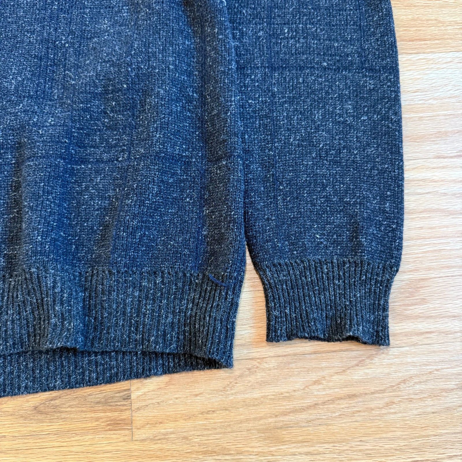 Billy Reid Billy Reid Wool & Linen Blend Knit Sweater in Charcoal Size US L / EU 52-54 / 3 - 8 Thumbnail